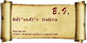 Bástár Indira névjegykártya